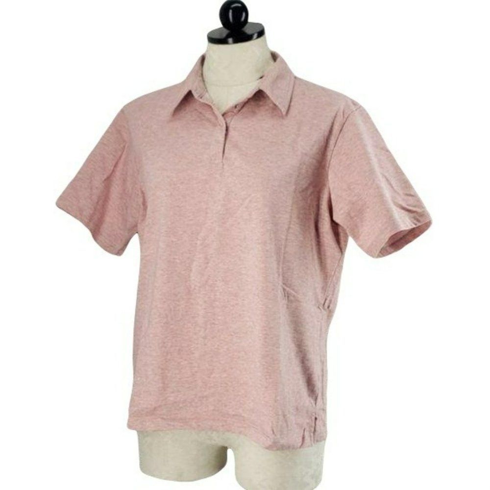 Rivers End Solar Shield pink‎ heather polo Shirt